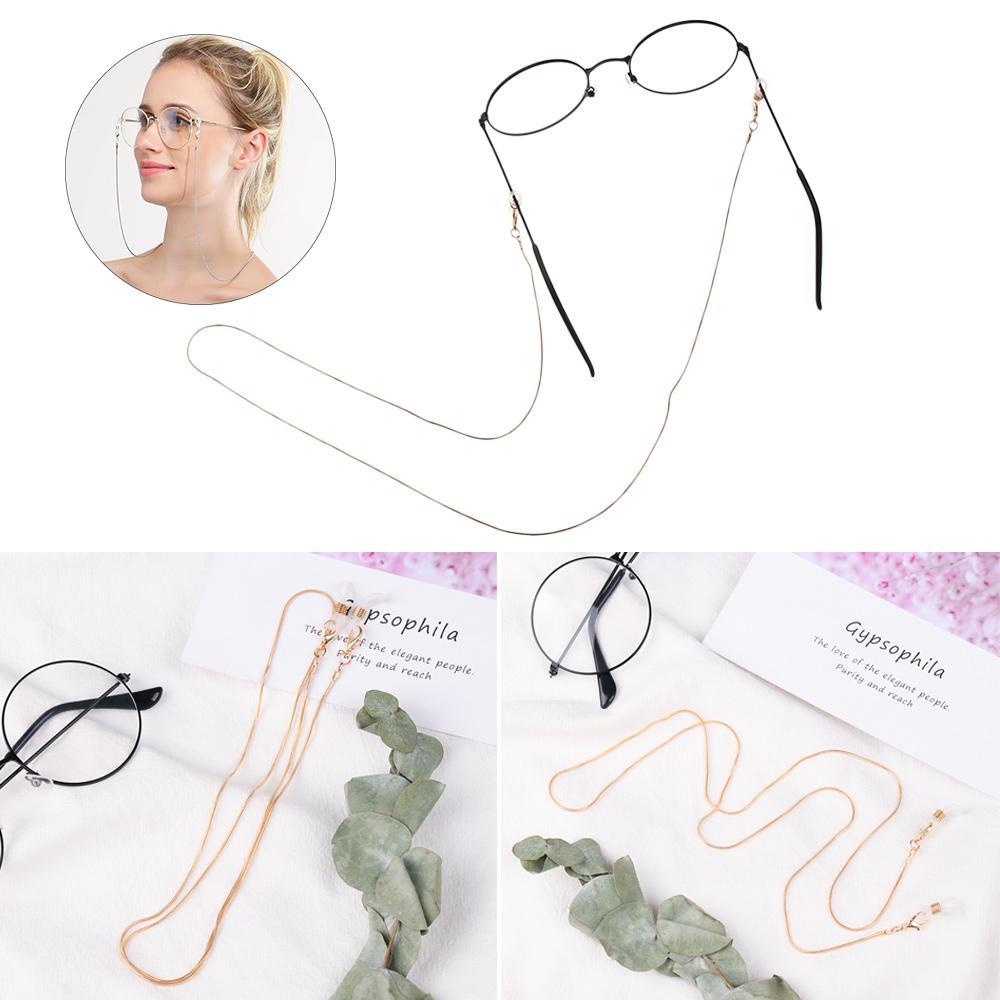 ESPO Dây Đeo Mắt Kính Bằng Kim Loại Màu Vàng / Bạc Ngọt Ngào