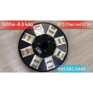 Đèn Năng Lượng Mặt Trời Sân Vườn, Đèn Công Viên UFO 500w 8 Ô Siêu Sáng Chống Nước IP66