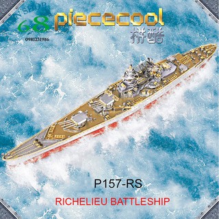 Mô hình thép 3D tự ráp mẫu tàu chiến Rechelieu battleship
