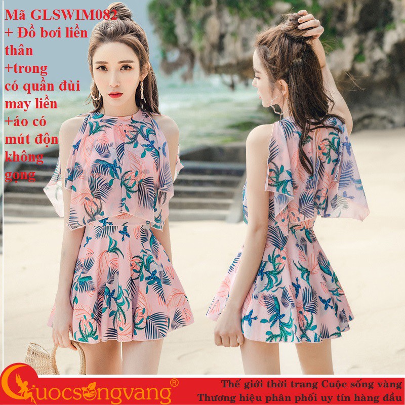 Váy đầm bơi hoa váy đầm đi biển liền thân GLSWIM082 Cuocsongvang