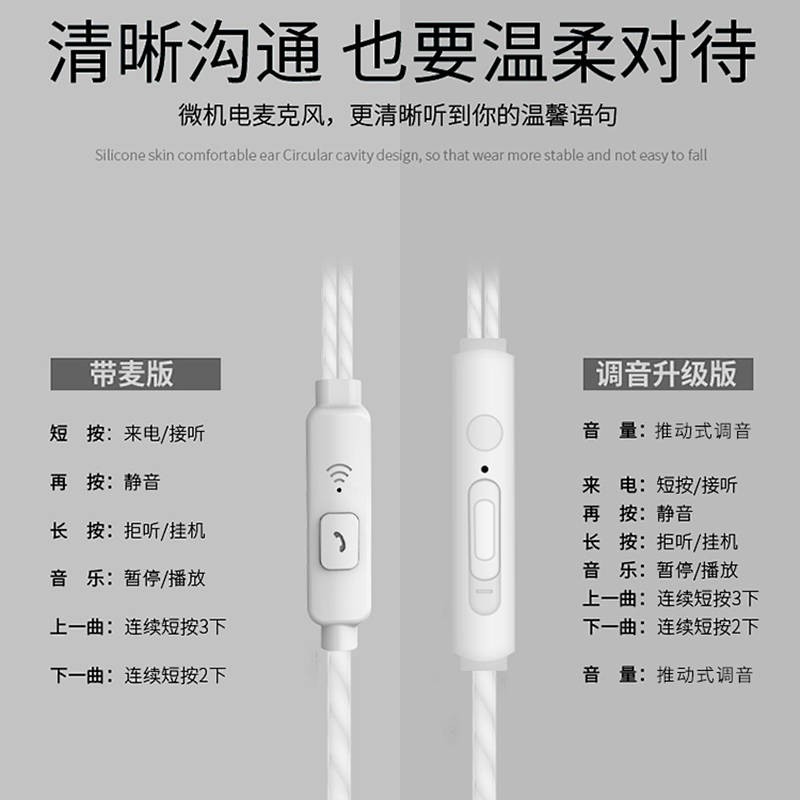 Universal Earphone Oppo Huawei Vivo Apple Xiaomi In-Ear High Quality Playerunknown's Battlegrounds Wired Earbuds Headset