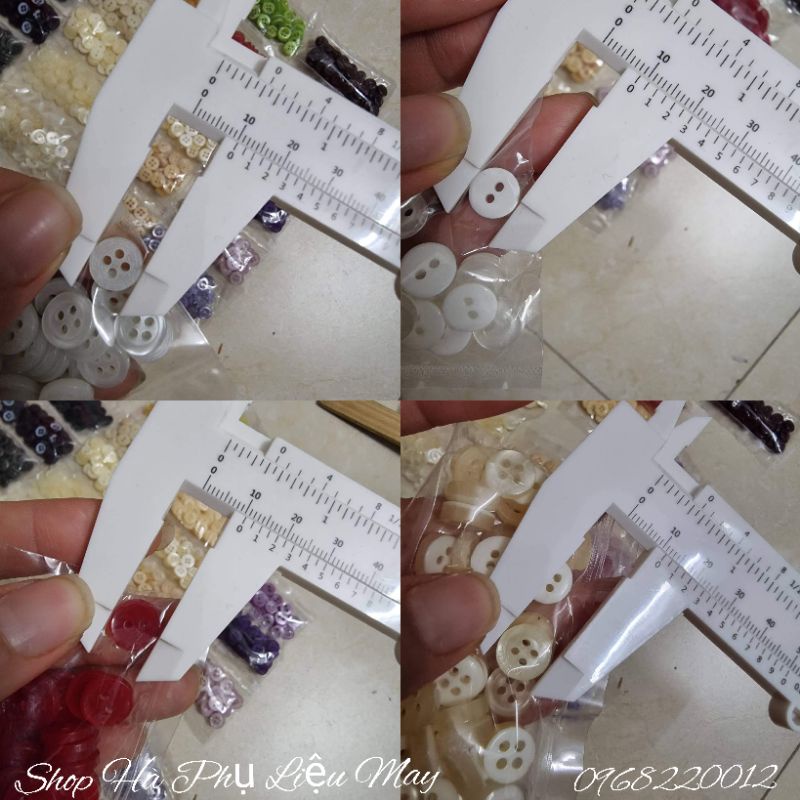 Cúc áo sơ mi màu gói 10 gam