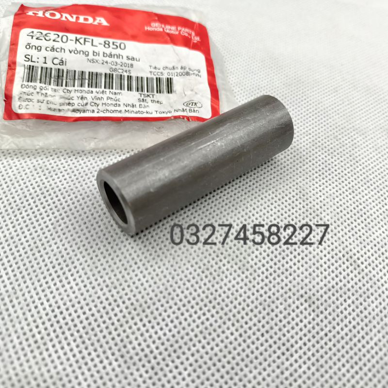 Ống cách vòng bi, đùm bánh sau xe DREAM, WAVE, FUTURE zin honda