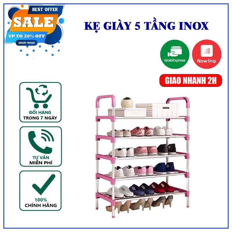 Kệ Để Giày Thông Minh Chữ 4 Tầng Và Có Móc Treo