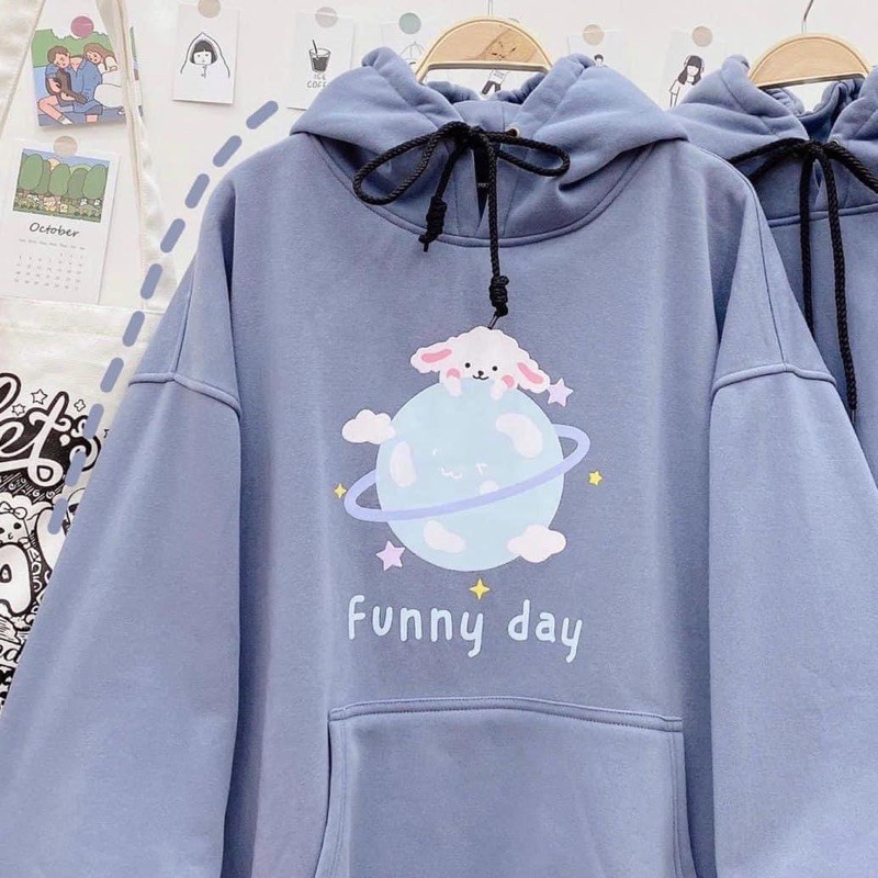 Áo Hoodie Nỉ Chui FUNNY DAY cừu cute ulzzang unisex