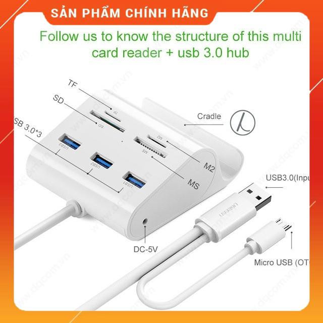 (Có sẵn) Hub USB 3.0 kèm đầu đọc thẻ nhớ và OTG UGREEN 30343 | WebRaoVat - webraovat.net.vn