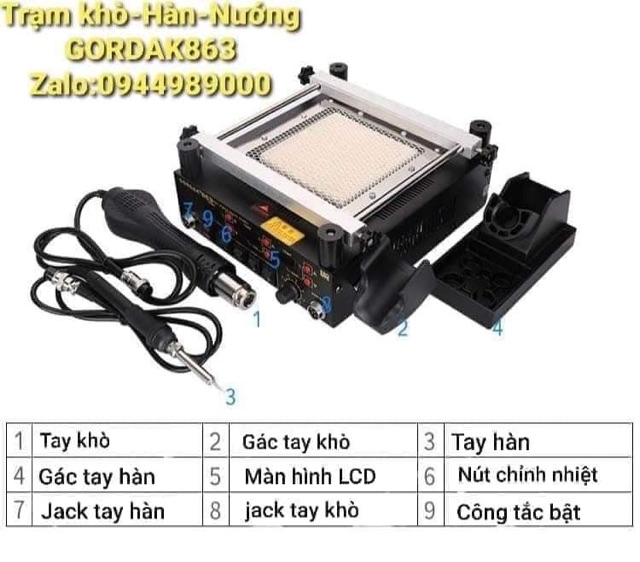 Trạm khò - Hàn - Nướng #GORDAK863 Chính hãng.