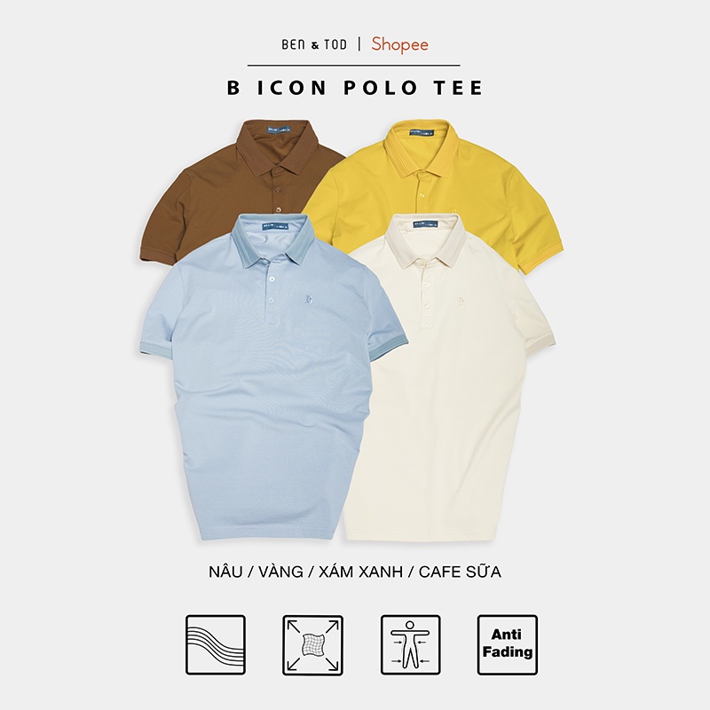 Áo thun polo BEN &amp; TOD cotton cao cấp phong cách trẻ trung