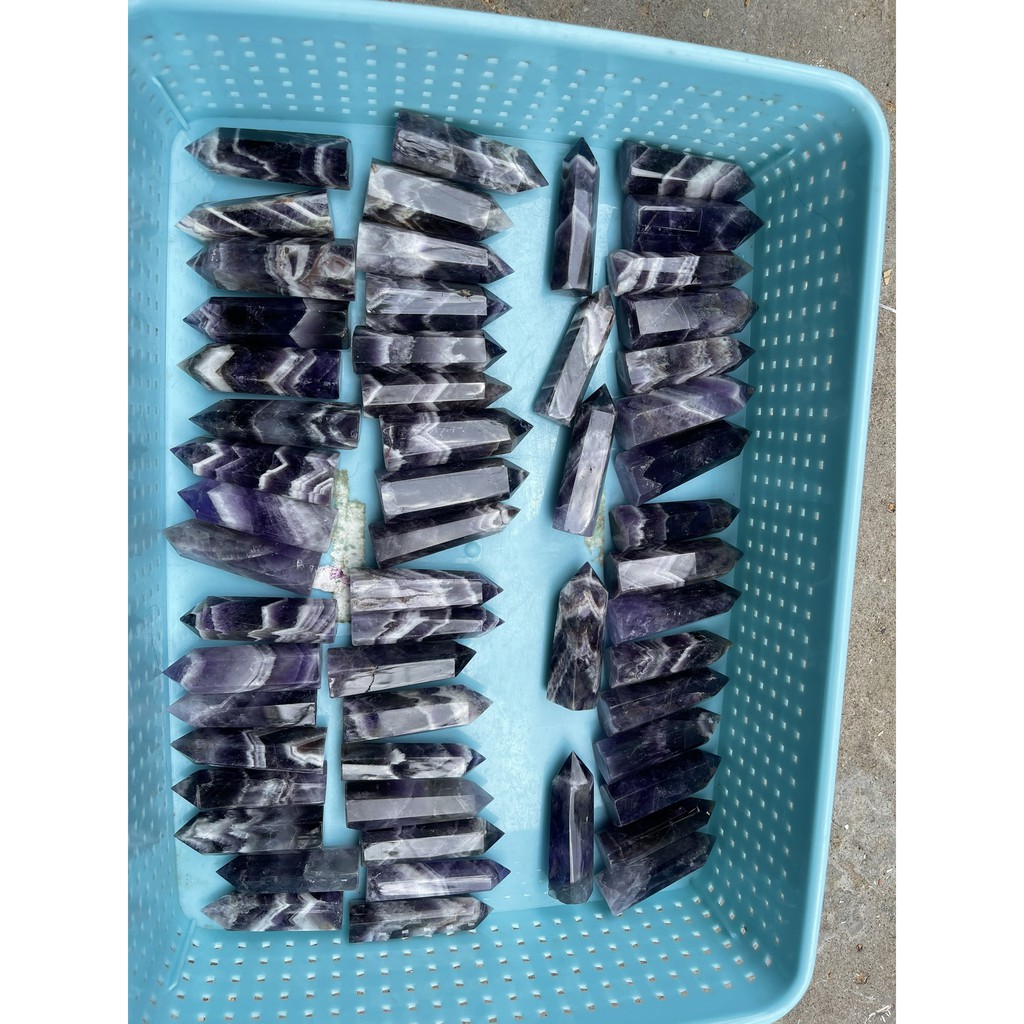 Trụ đá Thach Anh Tím - Trụ đá thanh tẩy, sưu tầm, cao TB 6 cm | CADA DECOR