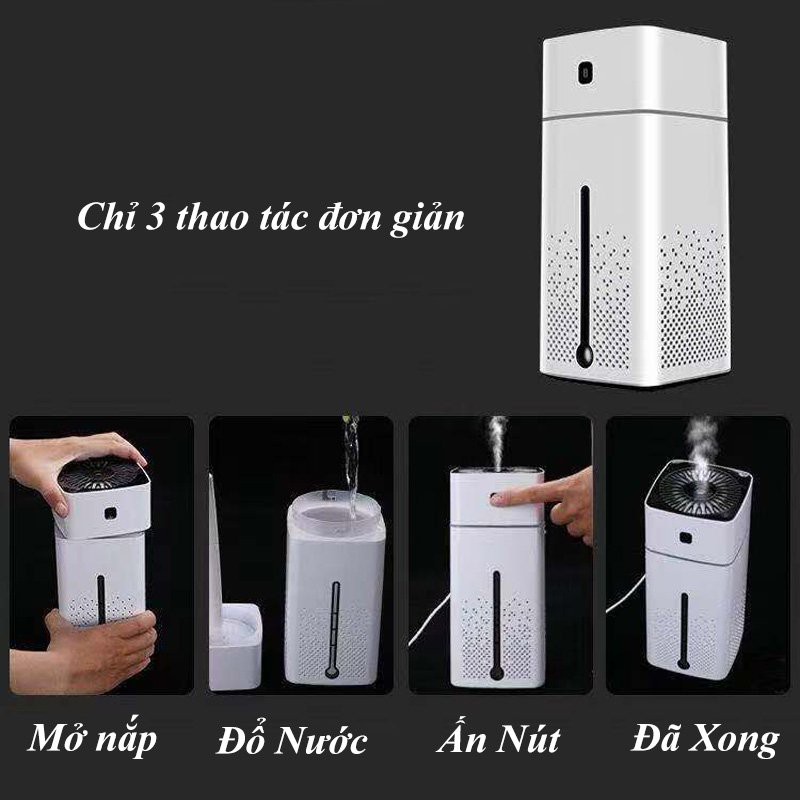 Máy Phun Sương, Máy Xông Tinh Dầu Tạo Ẩm Không Khí, Khuếch Tán Tinh Dầu Làm Thơm Phòng PAPAA.HOME