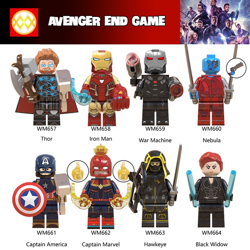 Đồ chơi Lego Minifigures chủ đề Lego Iron man gồm các nhân vật Siêu Anh Hùng Lego Avenger End Game - WM