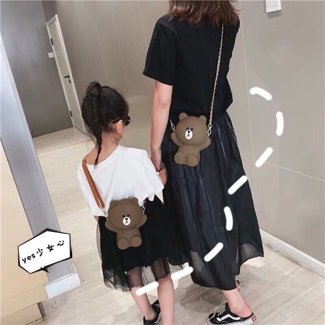 Túi Đeo Chéo Silicon Hình Gấu Brown Bear Cỡ Lớn SHOPSIEURE88