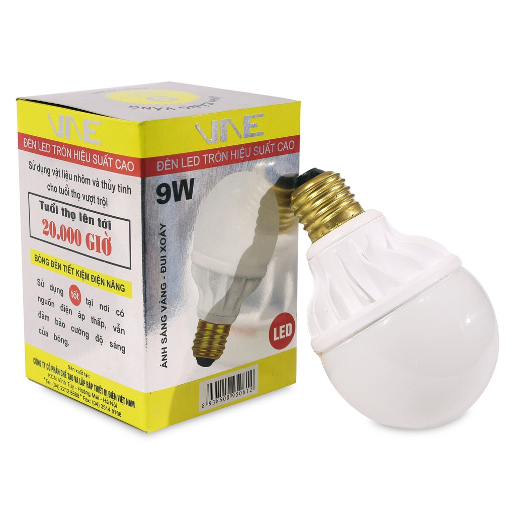 BÓNG ĐÈN LED VNE 3W-5W-7W-9W-12W ÁNH SÁNG TRẮNG,VÀNG