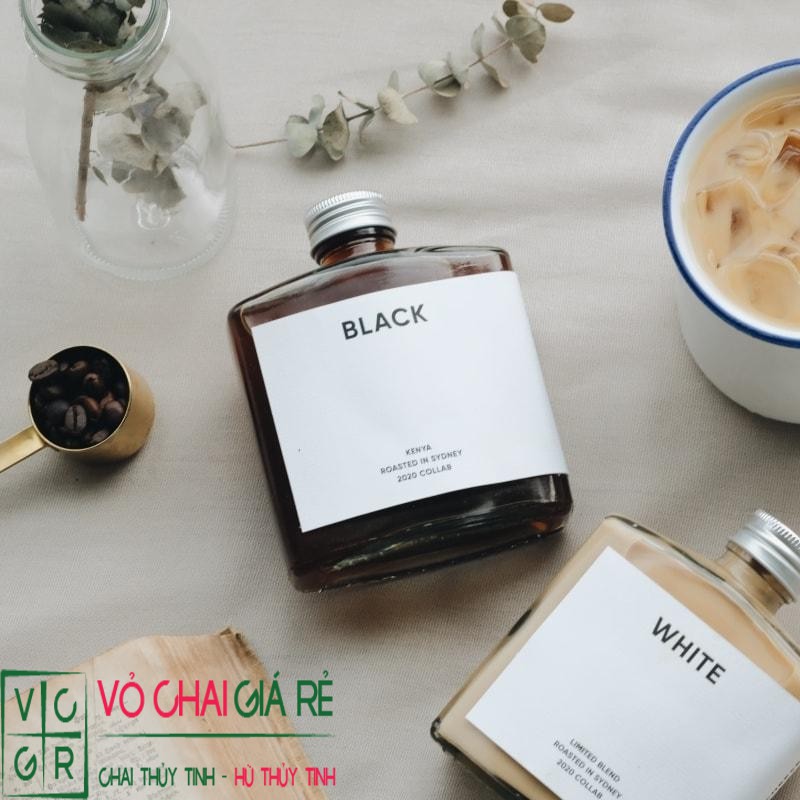 Chai Thủy Tinh Vuông Dẹp 250ml Nắp Nhôm | BigBuy360 - bigbuy360.vn