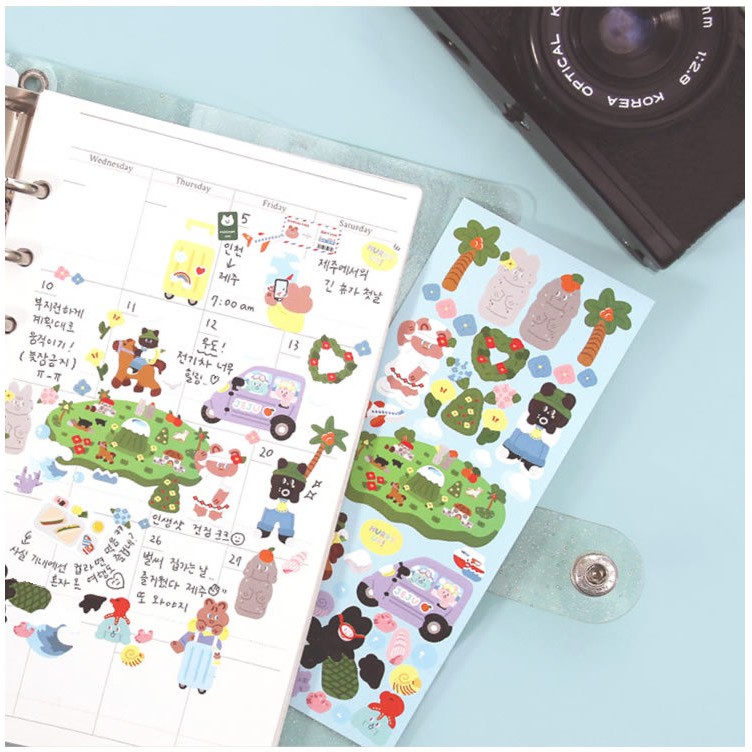 Sticker phong cách Hàn Quốc dễ thương