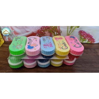 Bộ 10 bàn chải nhựa hột xoài in hình giặt quần áo, bàn chải chà chân