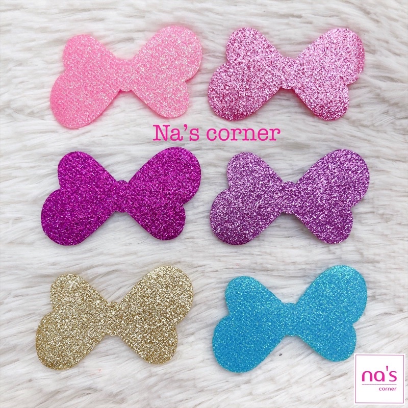 Bộ 2 miếng dán tóc mái tự dính nhũ kim tuyến màu nổi bật, size nhỏ giúp cố định tóc cho trang điểm đắp mặt nạ tiện lợi