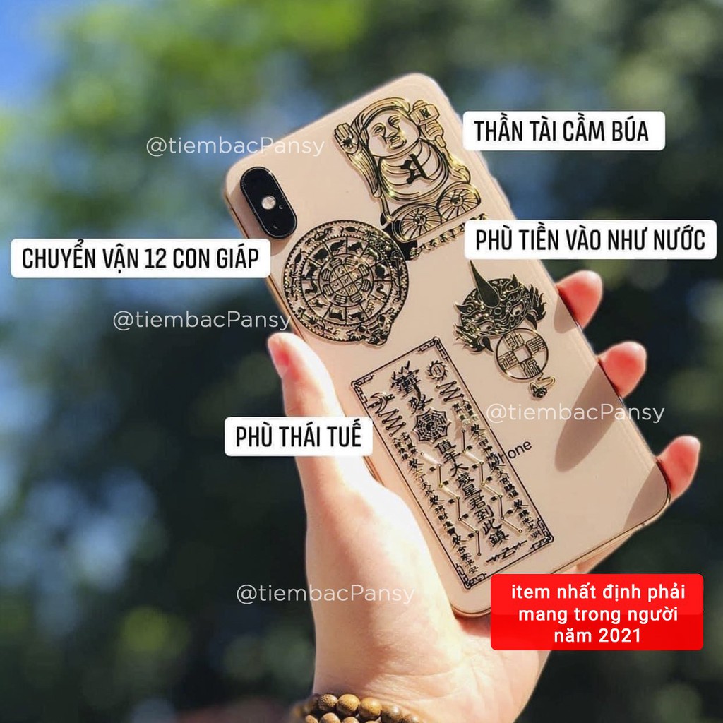 Linh phù dán điện thoại mang lại may mắn, tài lộc, thỉnh thần tài giúp đỡ làm ăn thuận lợi