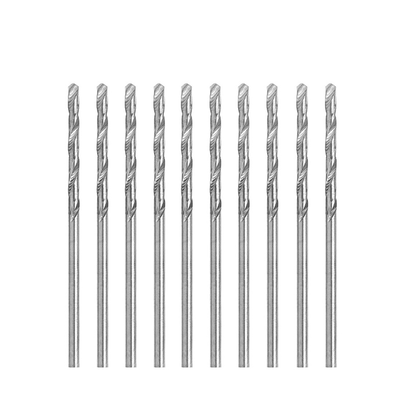 kkvi Multifunction 10 Pcs Tiny Micro HSS 0.5mm Straight Shank Twist Drilling Bit