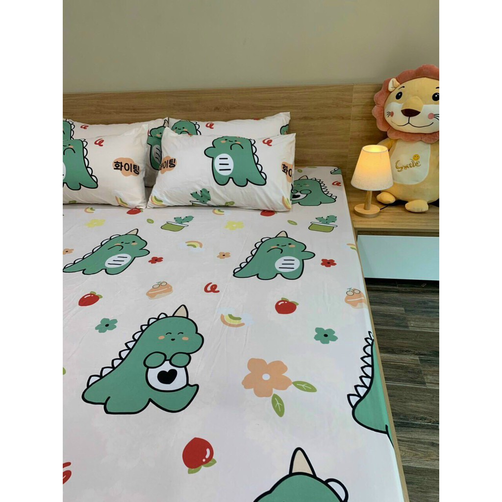 [Xả kho] Bộ chăn ga gối sét hè 100% Cotton Poly Bình Minh bedding chăn ga Hàn Quốc miễn phí bo chun drap ga giường