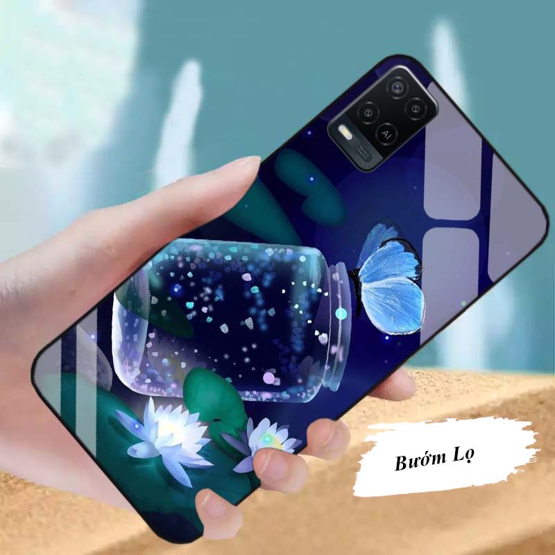 Ốp OPPO A54, A55, A74, A94 Lưng Kính Cường Lực Cao Cấp Mới Nhất