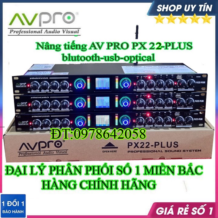 Nâng Tiếng AVpro PX-22 plus hàng chính hãng  Màn Hình LCD. Nâng Bass Căng, Treb Sáng.Chỉnh Nhạc Cực Hay