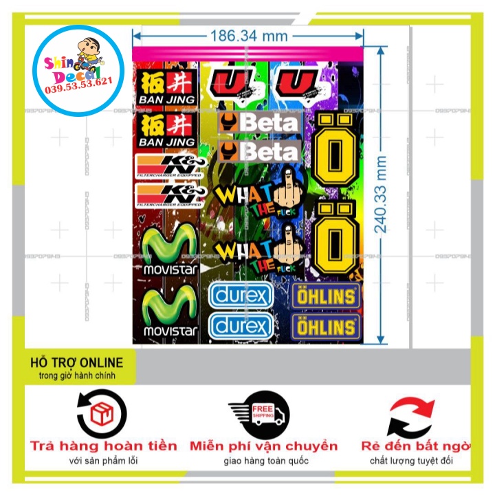 LOGO STICKER DÁN XE MÁY M74 - SHINDECAL2