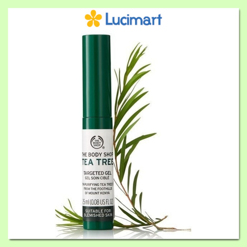 Tinh dầu Tea Tree Oil 10ml, Tea Tree Targeted Gel 2.5ml (Made in UK)