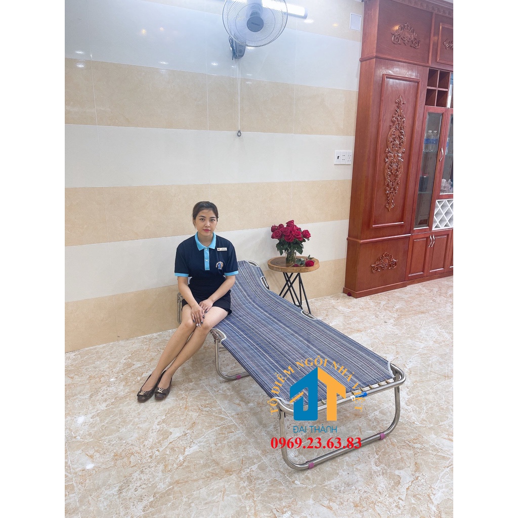 Giường xếp lưới khung inox ĐẠI THÀNH mẫu mới MM03