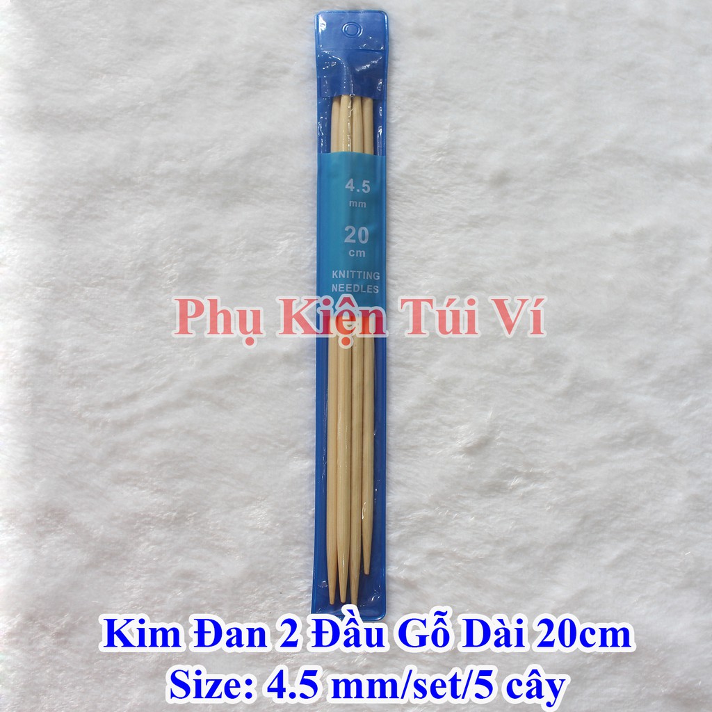 Kim đan 2 đầu gỗ dài 20cm (25k/set/5 cây/1size)