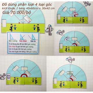 [Đồ dùng dạy học] Bộ đồ dùng học 4 loại góc