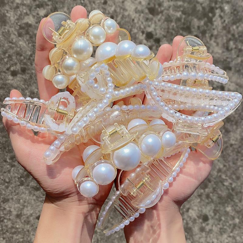 Kẹp Tóc Đính Ngọc Trai giả Xinh Xắn Cho Nữ