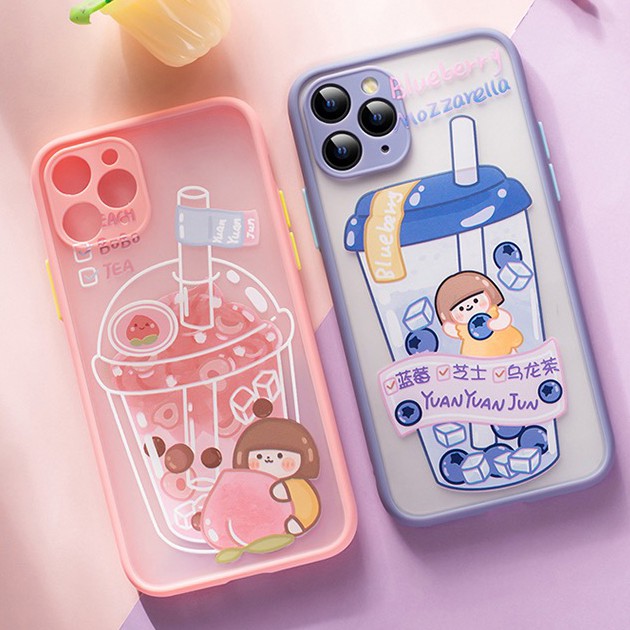 Ốp lưng iphone viền nhám Roro Daily bảo vệ camera 6/6plus/7plus/8plus/x/xs/xs max/11/11promax DT05- Dino case