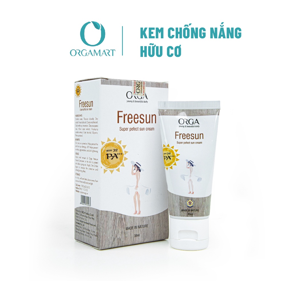 Kem Chống Nắng Le'Orga - Freesun Chống Trôi, Xịt Dưỡng Trắng Da