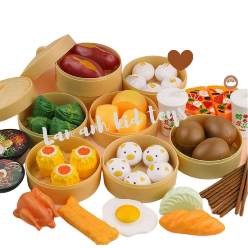 Đồ Chơi Nhà Bếp 59 món, Túi Dimsum, Rất Nhiều Món