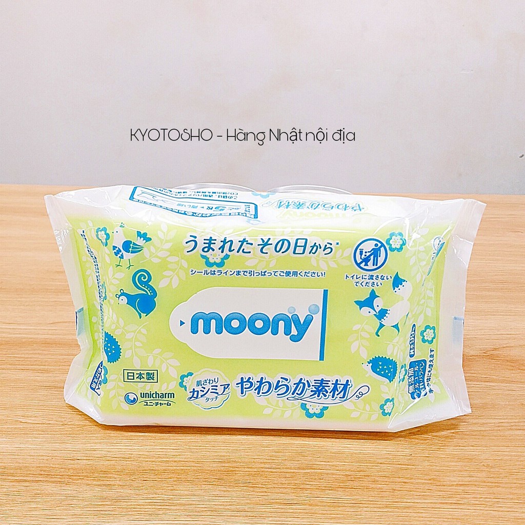 Khăn ướt Moony nội địa nhật (80 tờ/gói)