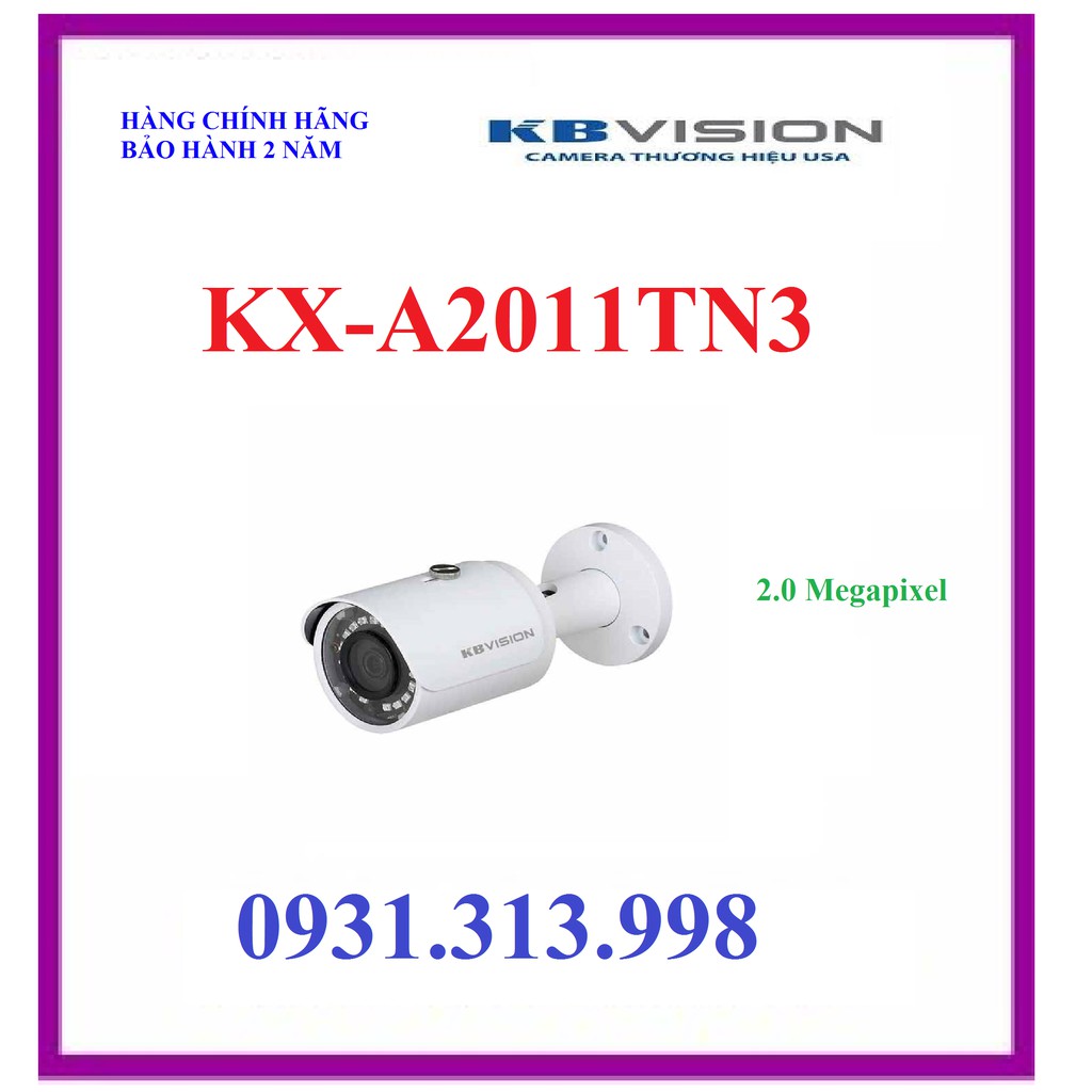 CAMERA IP 2.0MP KX-A2011TN3 KBVISION