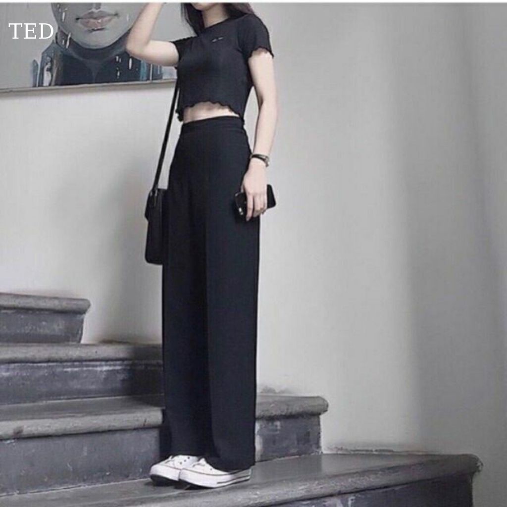 Quần ống rộng suông khoá trước TED03 HÀNG CAO CẤP