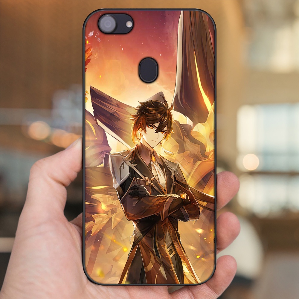 Ốp lưng Oppo F5, F5 Youth, F7 viền đen in hình Zhongli Genshin Impact