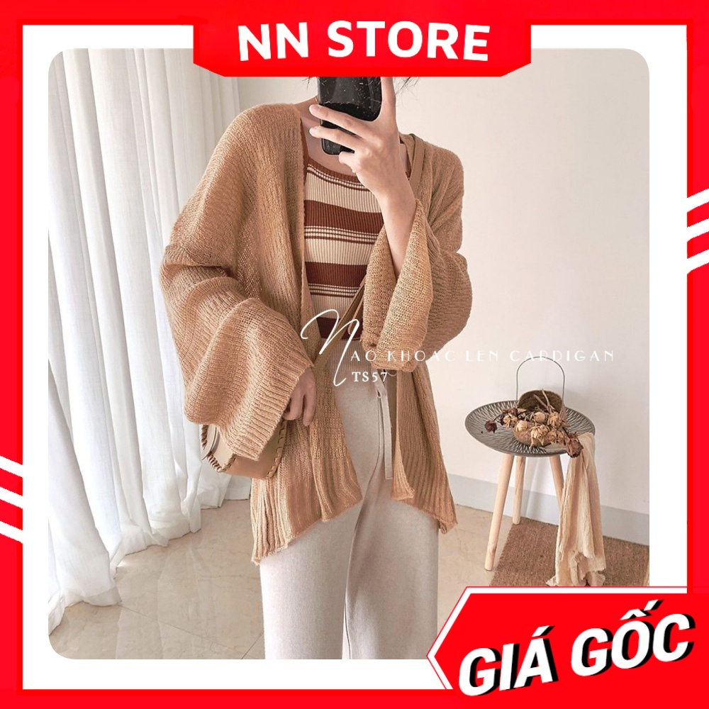 [ TẶNG CỘT TÓC] Áo khoác len mỏng cardigan đi biển cực xinh TS57