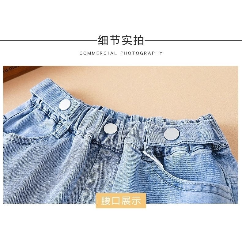 Quần Short Denim Thời Trang Hàn Quốc Đáng Yêu Dành Cho Bé Gái