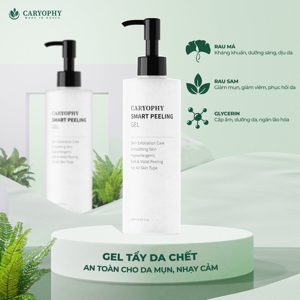 Gel tẩy tế bào chết thông minh ngừa mụn Caryophy Smart Peeling Gel 250ml