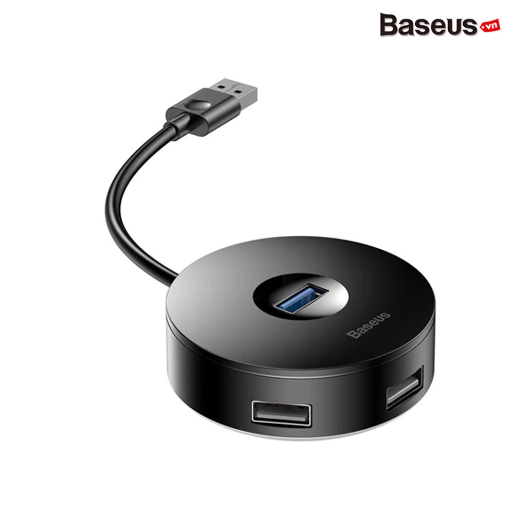 Hub USB Baseus chia 4 cổng USB 1x 3.0, 3x 4.0 có đèn LED nền 2nd cho PC, Macbook, Android Box