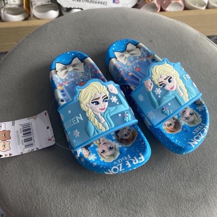 Dép lê Elsa cho bé gái hàng Quảng Châu cao cấp êm, nhẹ và chống trơn trượt, Dép lê cho bé gái Frozen Elsa