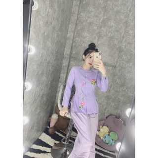 BÀ BA LỤA THÊU SEN VẢI MÁT KHÔNG NHĂN