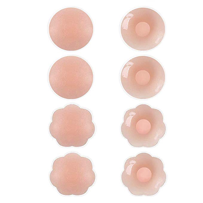 1 cặp miếng Silicon che đầu nhũ có thể tái sử dụng nhiều lần cho nữ