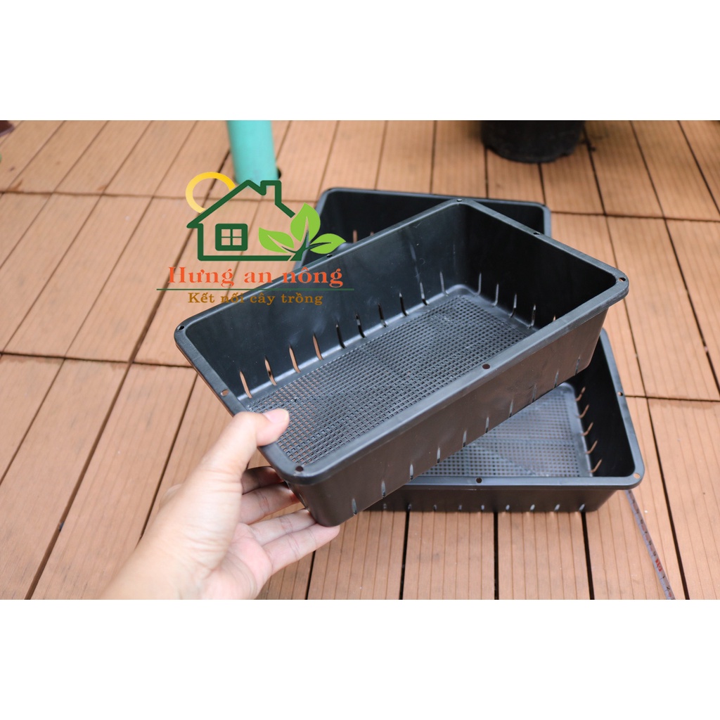 KCN26 - 1/2/34/5 Khay chữ nhật size 26x17x7cm - nhựa PP dùng trồng rau mầm, ươm sen đá xương rồng