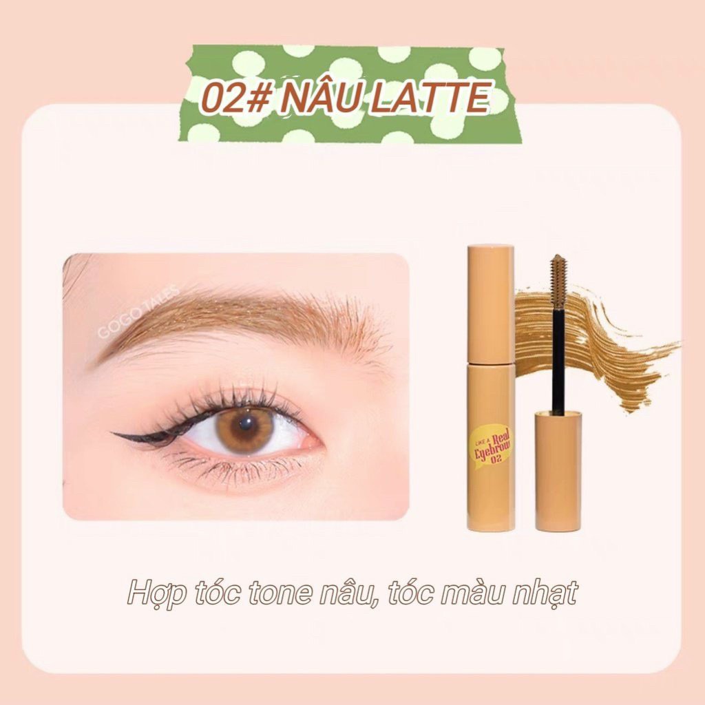 Mascara Chân Mày Lâu Trôi GOGO TALES Stereoscopic Eyebrow Shaping N Dyeing Cream