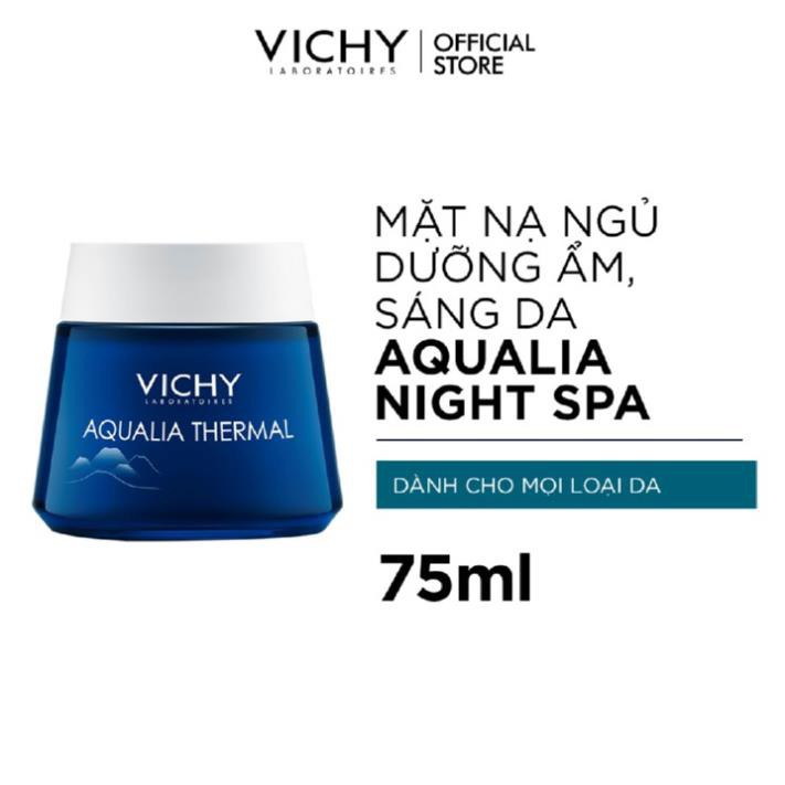 Mặt nạ ngủ dưỡng ẩm giúp làm sáng da Vichy Aqualia Thermal Night Spa 75ml ZKM