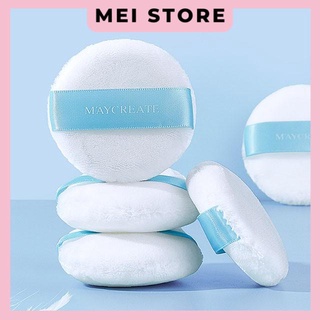 Hộp 5 Bông Đánh Phấn Cushion MayCreate Cao Cấp Full Box